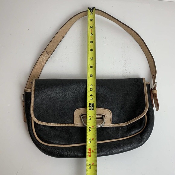 Dooney Bourke Purse Vintage Womens Black Leather Adjustable Strap Bag - Picture 5 of 9